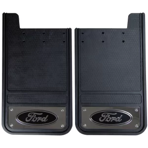 Ford Universal Fit Rear Mud Guards, Black, 1 Pair- safetyairbag.com