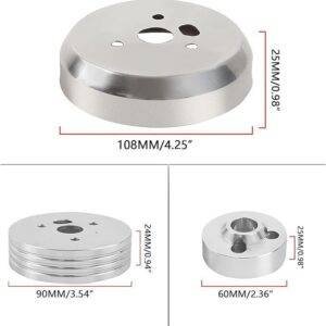 5 & 6 Hole Steering Wheel Polished Hub Adapter Flaming River, Ididit, GM, Chevy-safetyairbag.com