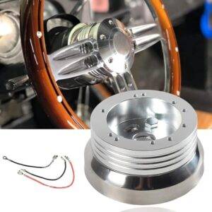 5 & 6 Hole Steering Wheel Polished Hub Adapter Flaming River, Ididit, GM, Chevy-safetyairbag.com